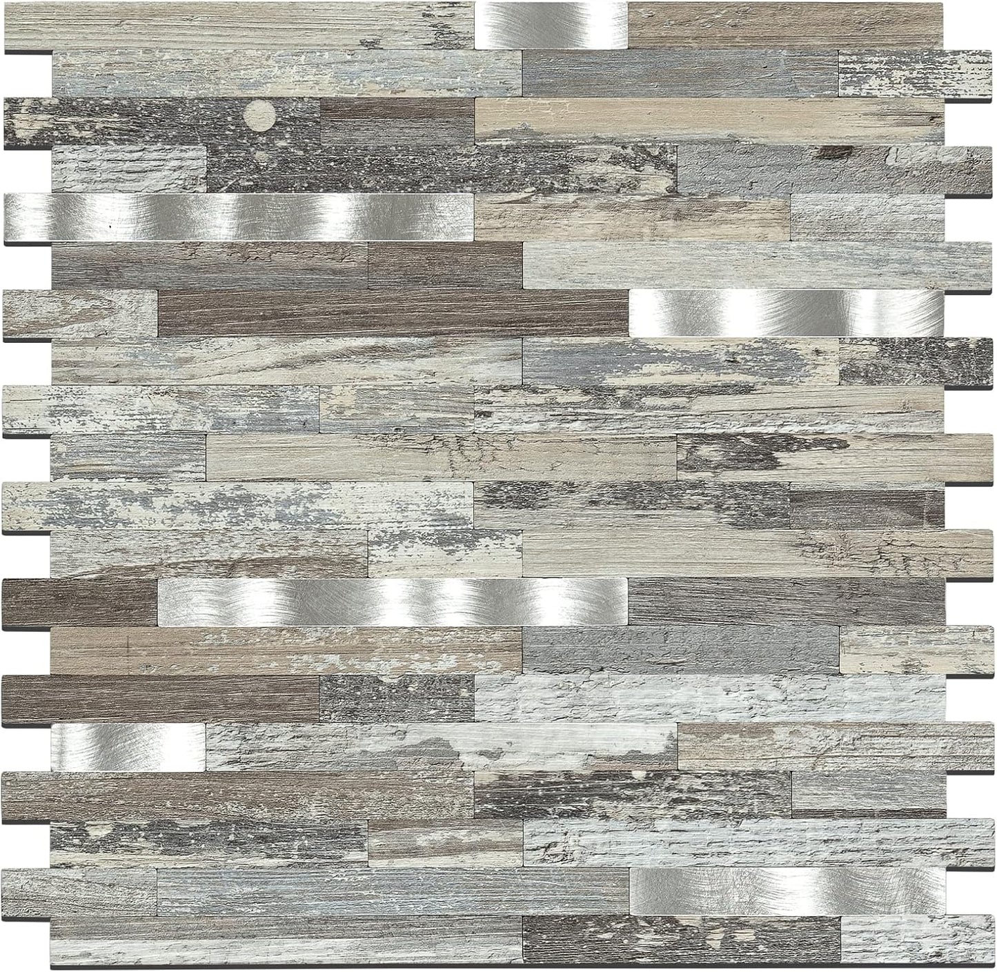 10 Sheets Peel and Stick Backsplash PVC Wall Tile for Kitchen