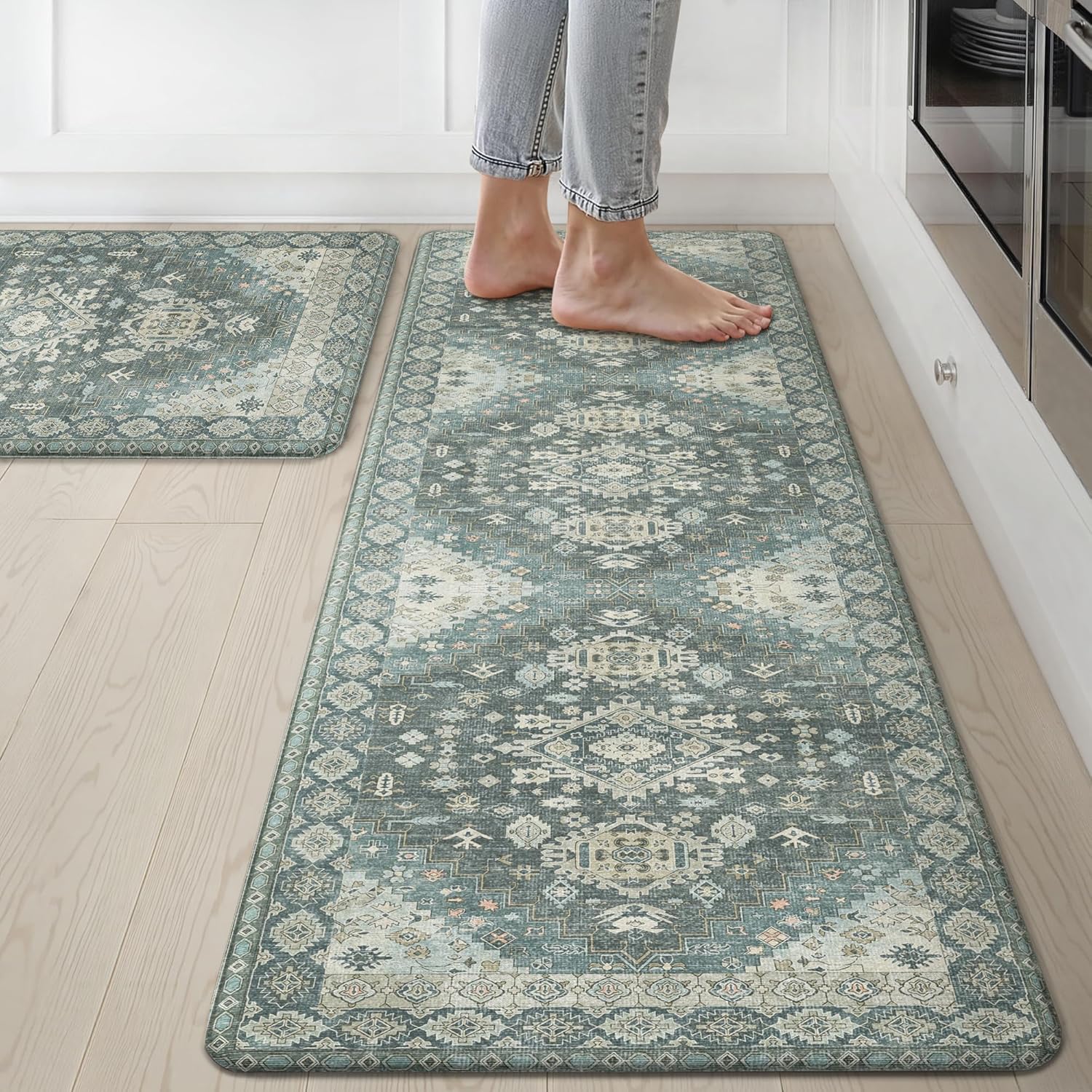 GENIMO Kitchen Mats for Floor - Non Slip Washable Comfort Rug