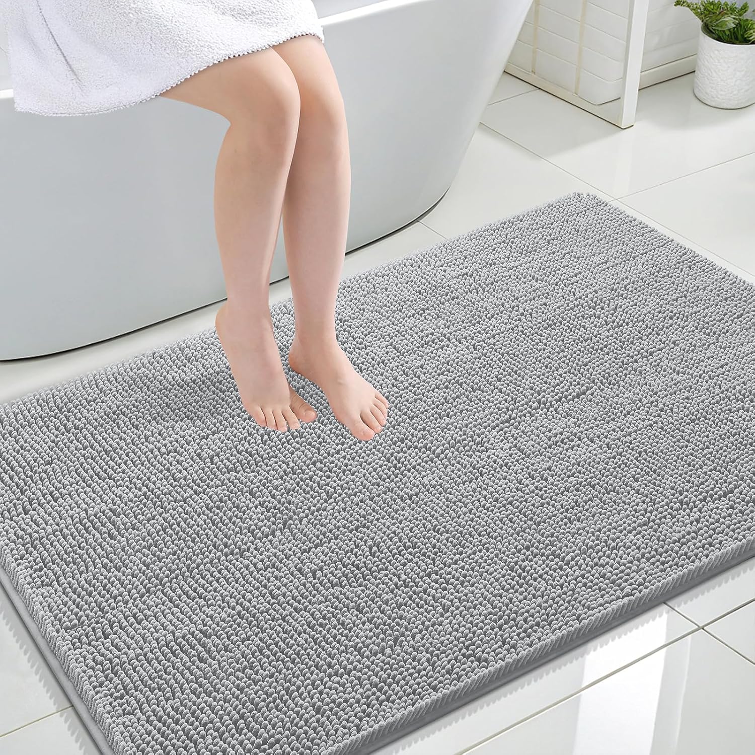 OLANLY Extra Soft Chenille Bath Rugs for Ultimate Comfort