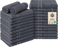 Utopia Towels Cotton Bleach Proof Salon Towel 24 Pack Dark Grey