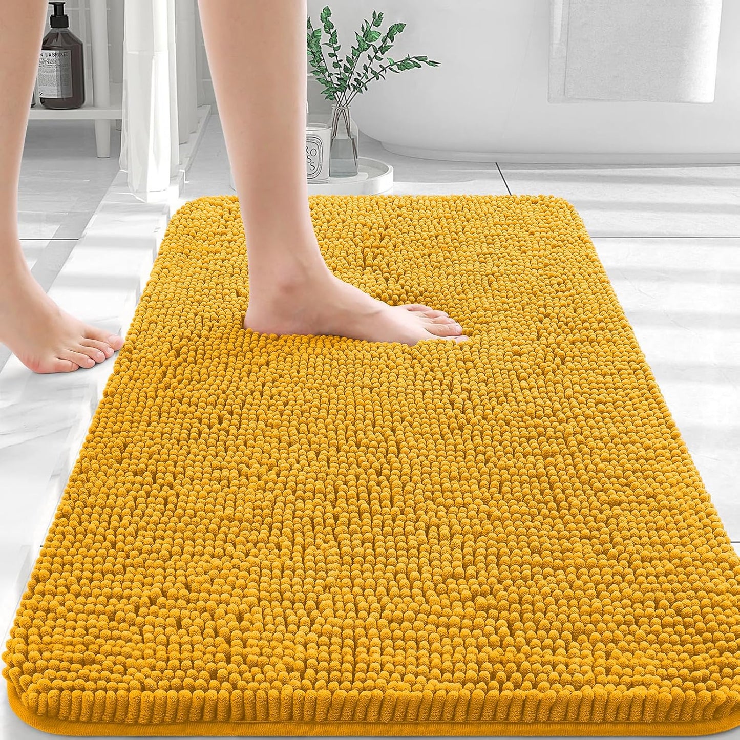 OLANLY Extra Soft Chenille Bath Rugs for Ultimate Comfort