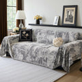 Couch Cover Boho Sofa Cover for 3 Cushion Couch - Deep Grey