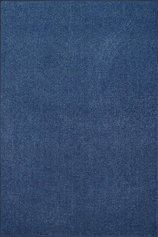 Ambiant Pet Friendly Solid Color Area Rugs in Royal Blue - 7ft x 9ft