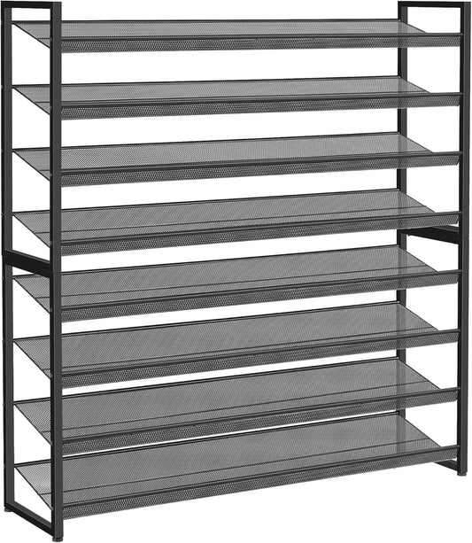 Shoe Rack with 8-Tier Design Holds Up to 50 Pairs of Shoes
