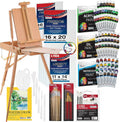 U.S. Art Supply 121-Piece Artist Painting Set - Complete Field Easel