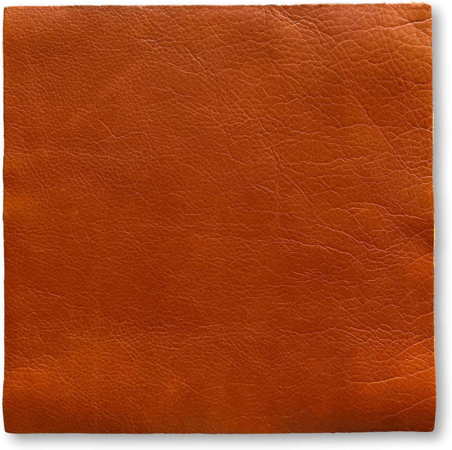 Natural Grain Cow Leather Pre-Cut Squares for Crafting Projects