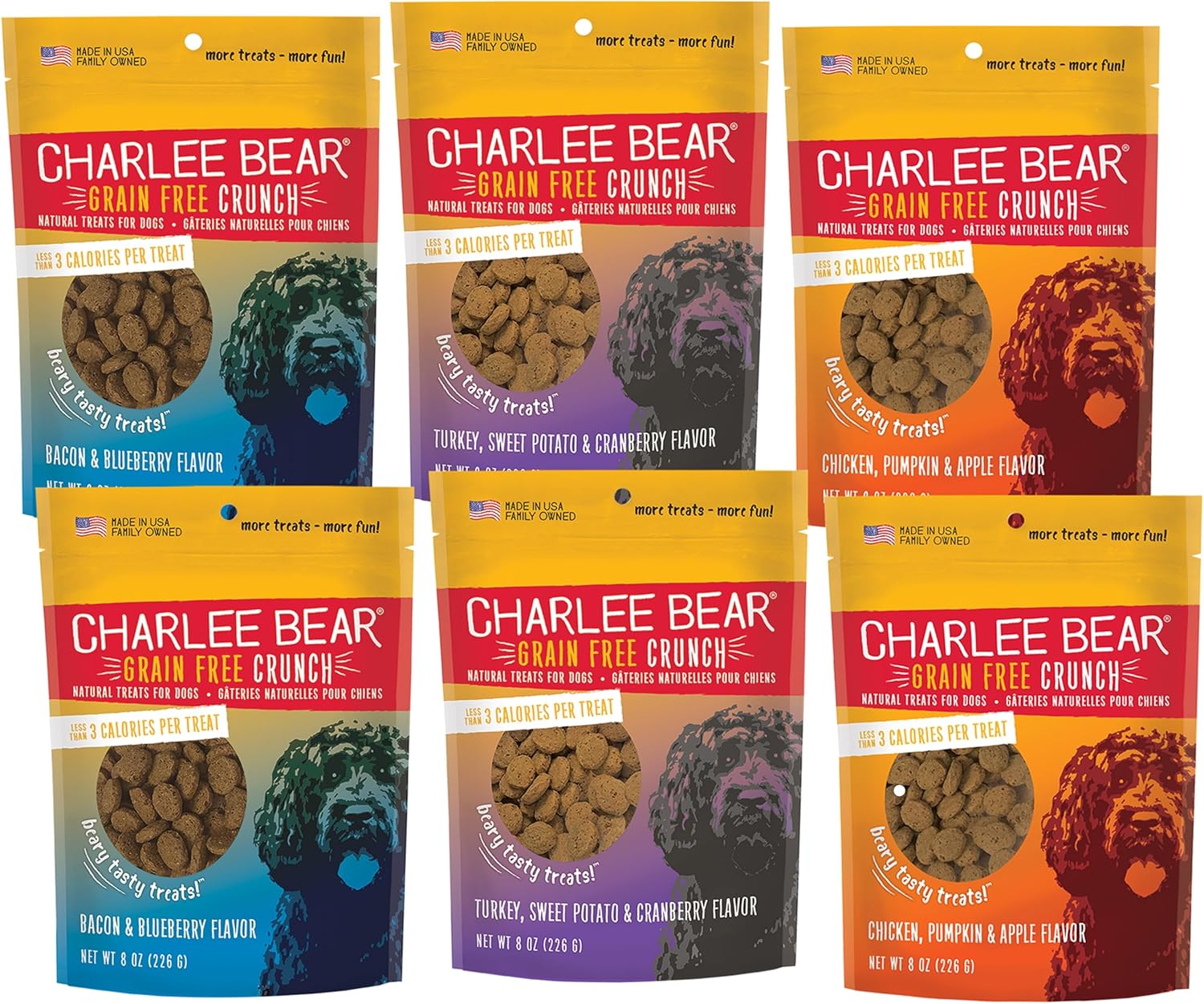 Charlee Bear Dog Training Treats - Crunchy Low Calorie Snacks