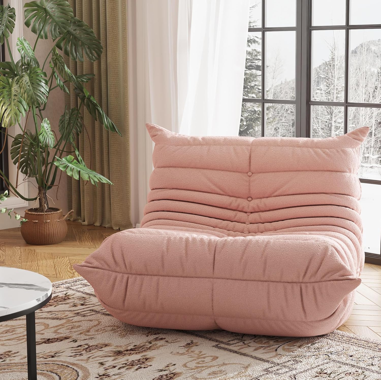 Large Bean Bag Chair for Adults with High-Resilience Foam