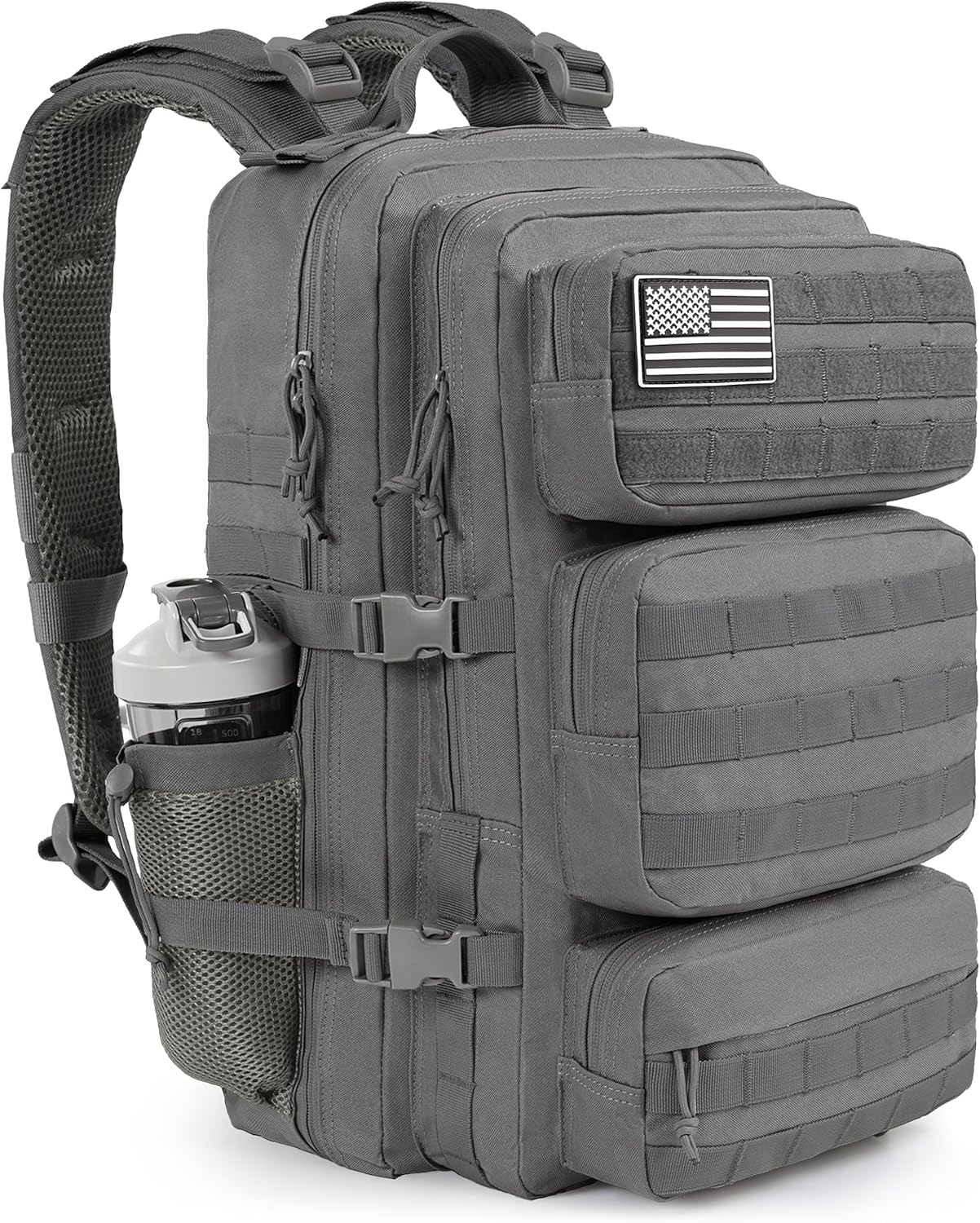 Military Tactical Backpack 50L Large Day Pack for Men Grey