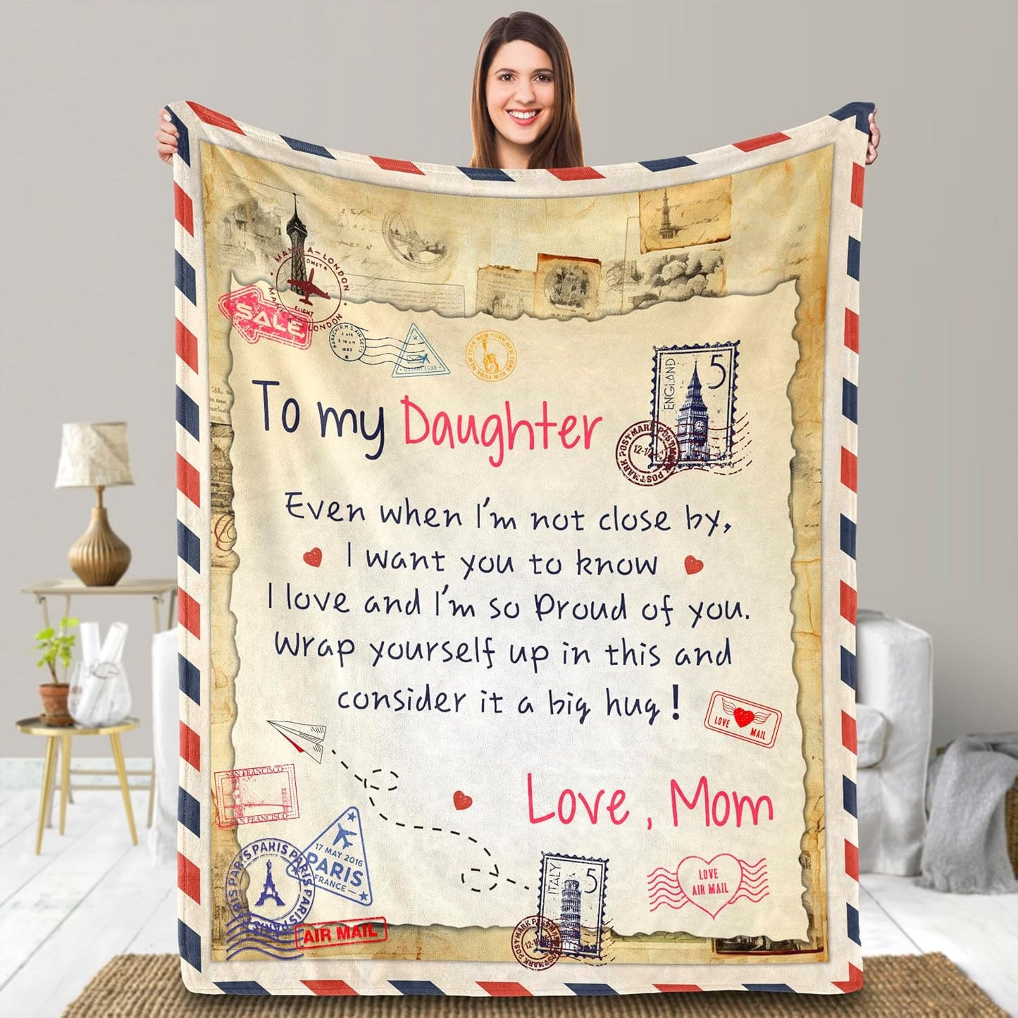 UFOORO Throw Blanket for Daughter from Mom 55in x 70in