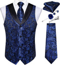 Trendy Paisley Suit Vest by DiBanGu for Men's Party Attire