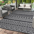 GlowSol Large Outdoor Rug 10x20 Reversible Waterproof Patio Mat