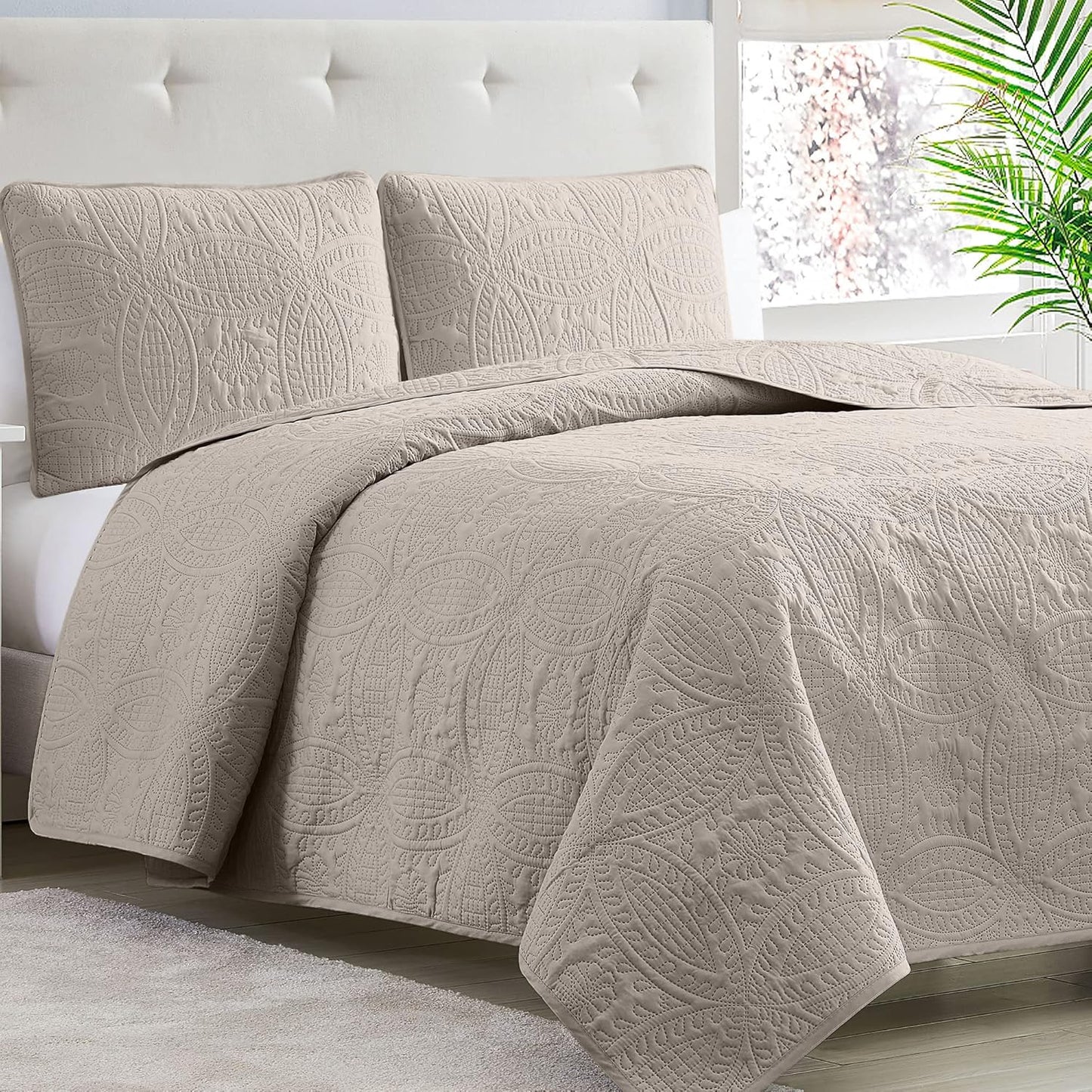 Mellanni King Bedspread Coverlet Set - Soft & Durable Bedding