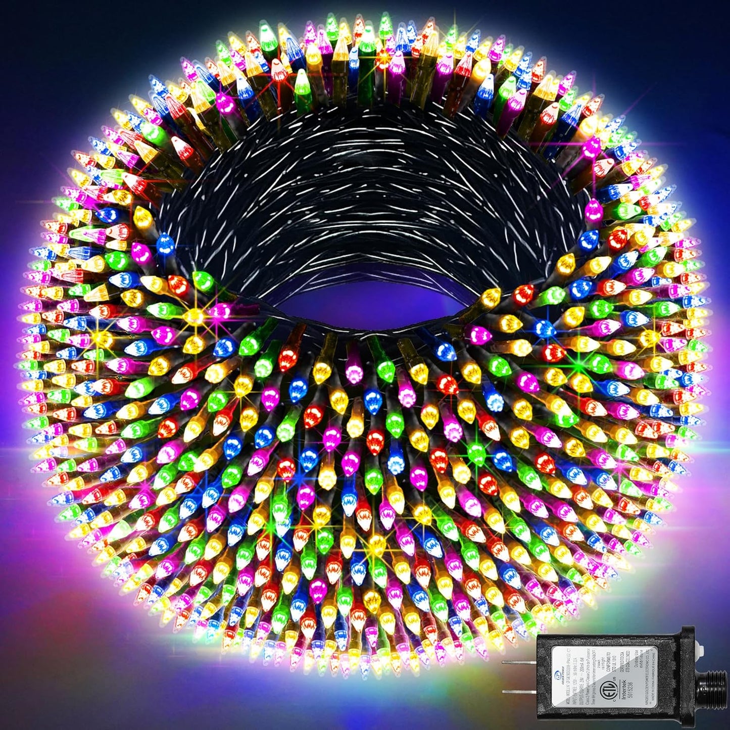 1500 LED 470FT Christmas Lights for Outdoor Holiday Decor