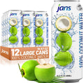 100% Pure Coconut Water with Real Pulp 12-Pack - Natural Electrolytes