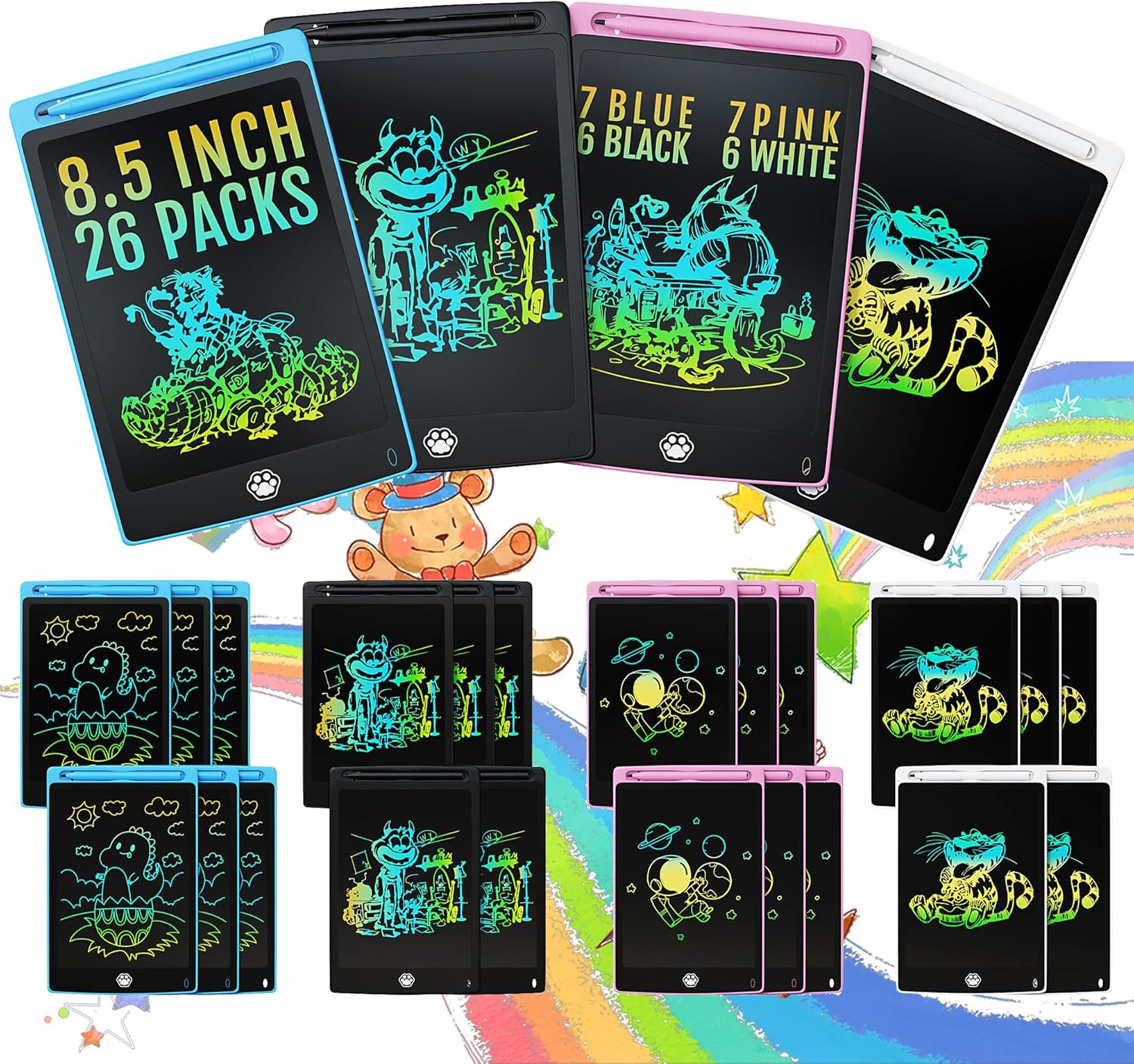 26 Packs LCD Writing Tablet for Kids and Adults Learning Fun