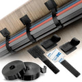 Self-Adhesive Hook and Loop Cable Ties Kit - 40 PCS with 2 Rolls