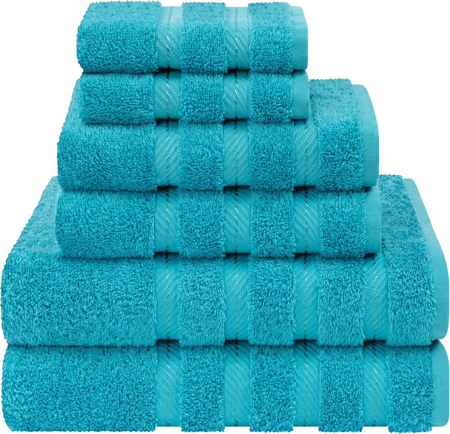 Luxury 6 Piece Towel Set for Bathing - Soft Cotton Towels