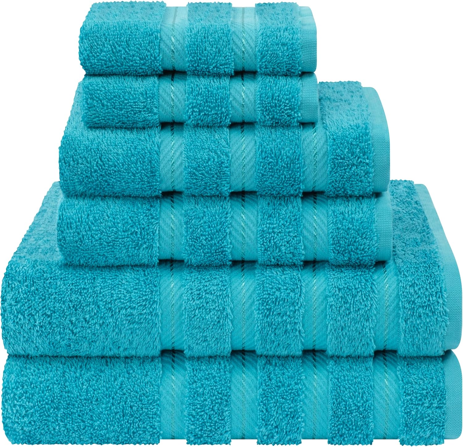 Luxury 6 Piece Towel Set for Bathing - Soft Cotton Towels