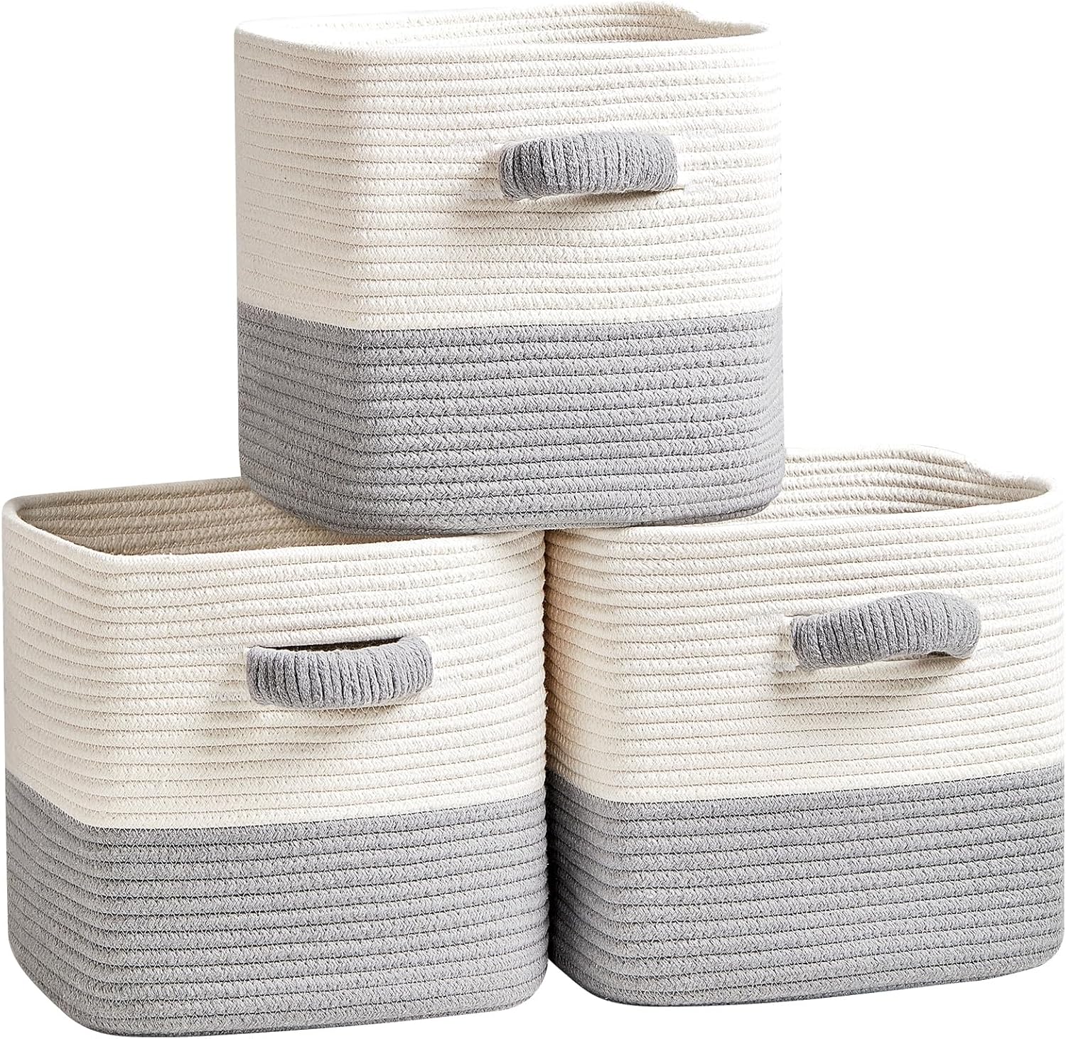 Storage Cube Baskets for Organizing - 11 inch Square Bins