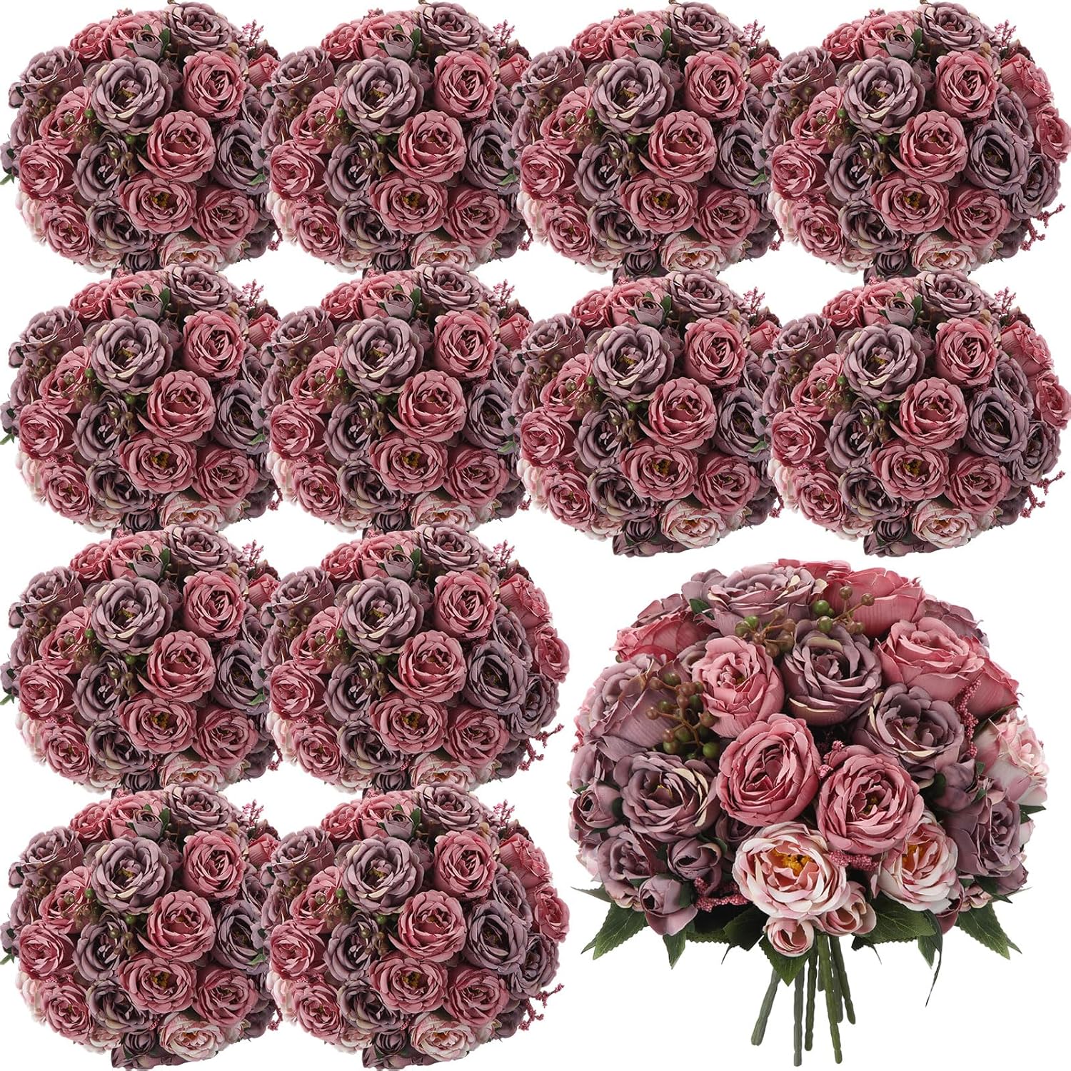 Geosar 16 Bundles Artificial Peonies Flowers for Any Occasion
