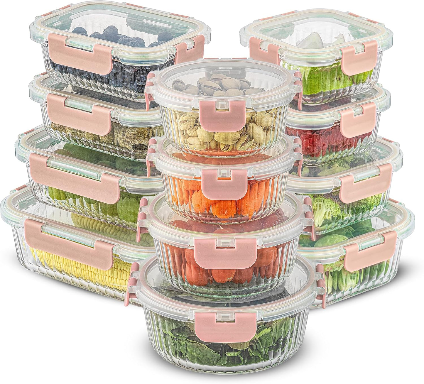 Borosilicate Glass Storage Containers for Meal Prep and More