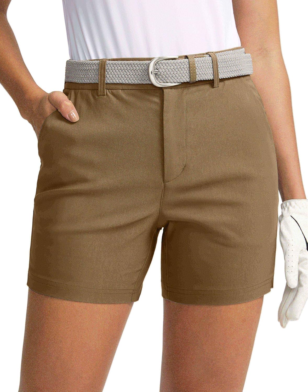 SANTINY Women's 5in Golf Shorts for Comfort and Style