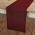 Solino Home Linen Table Runner 72 in Athena - Red Garnet heirloom look