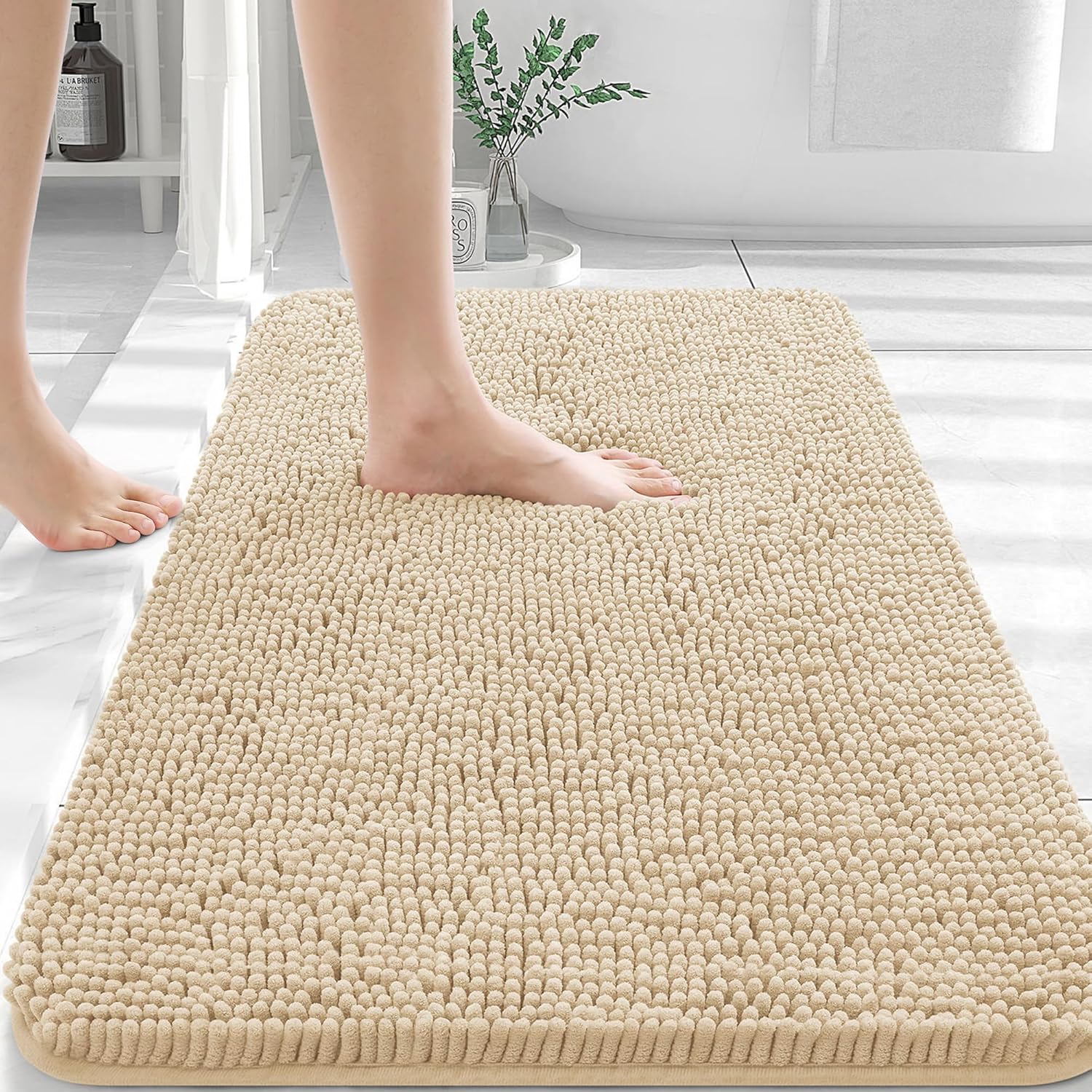 OLANLY Extra Soft Chenille Bath Rugs for Ultimate Comfort