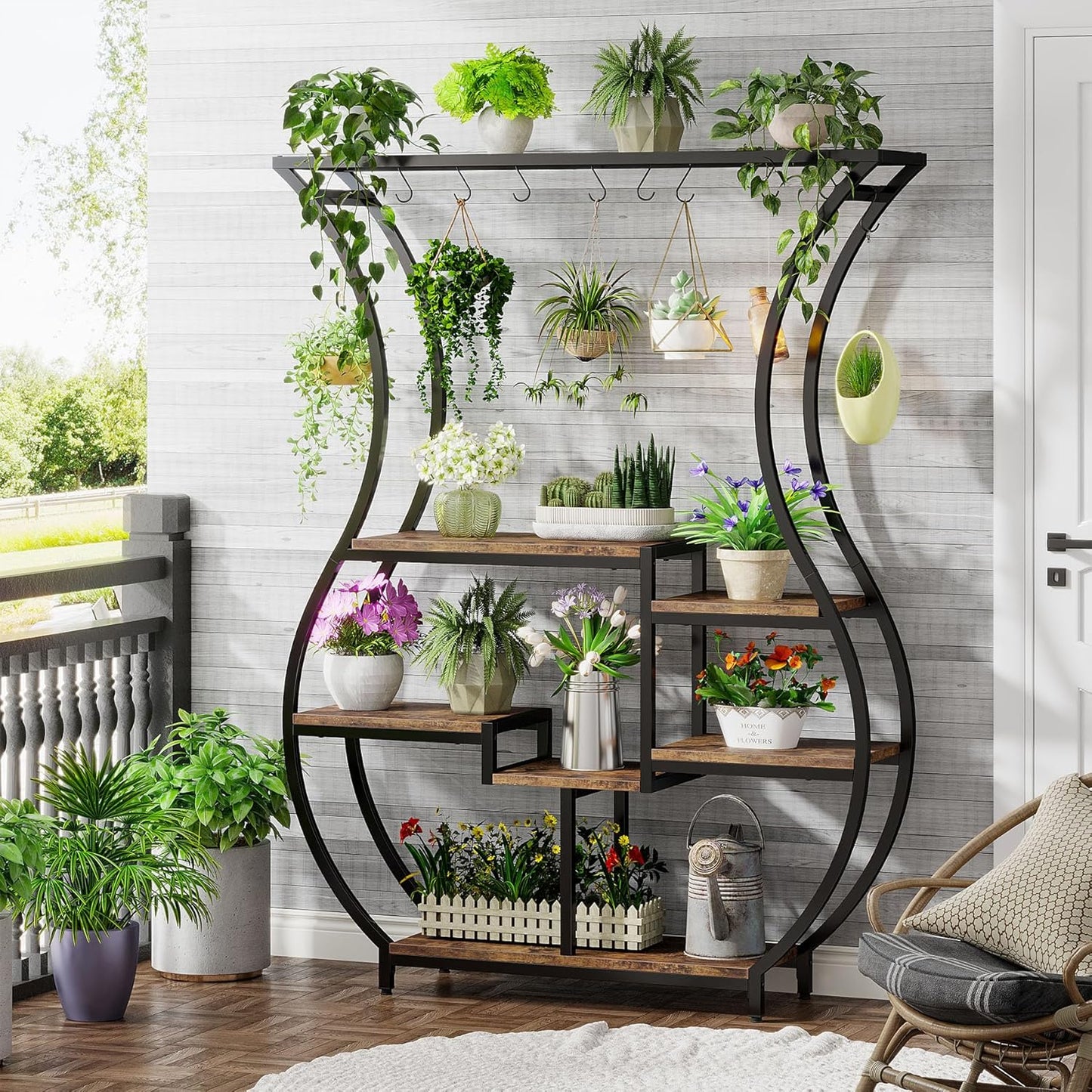 Tribesigns 6-Tier Plant Stand for Indoor and Outdoor Use