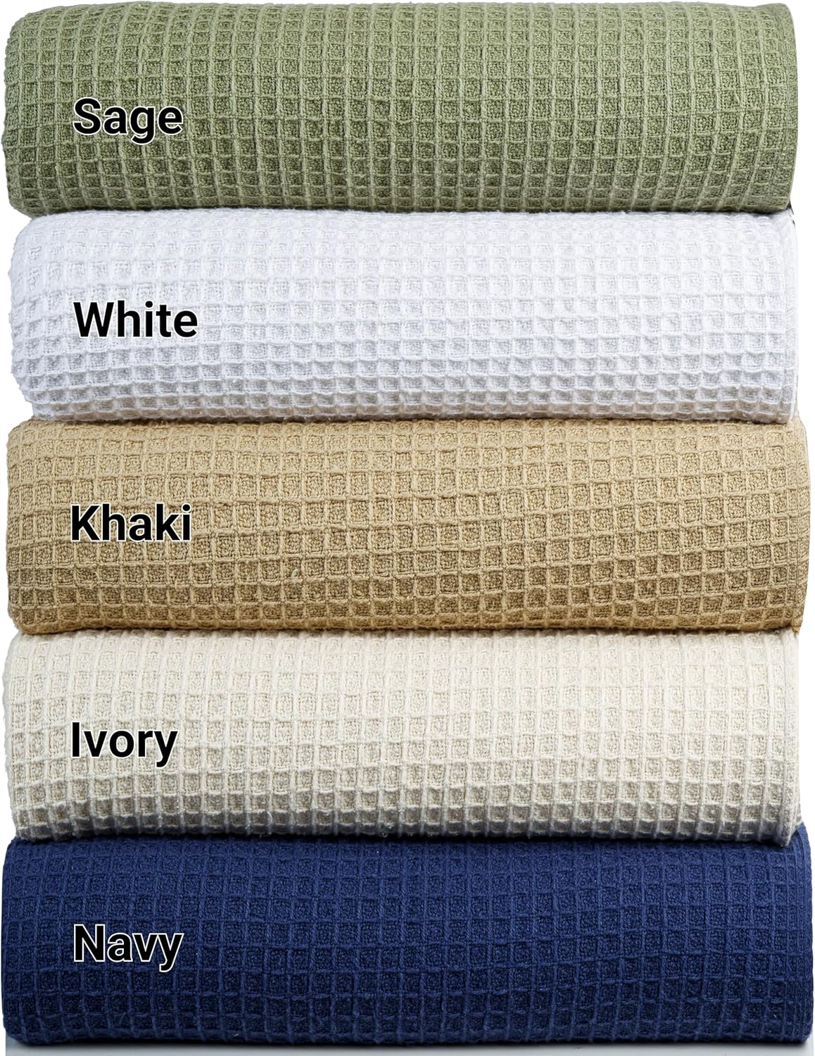 Tex Trend Waffle Blanket 100% Cotton Queen Size for All Seasons
