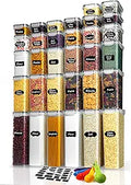 VERONES Cereal Storage Container Set - 32pc Airtight Organizers