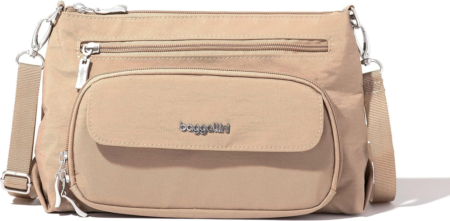 Baggallini Original Everyday Crossbody Bag for Women RFID Safe