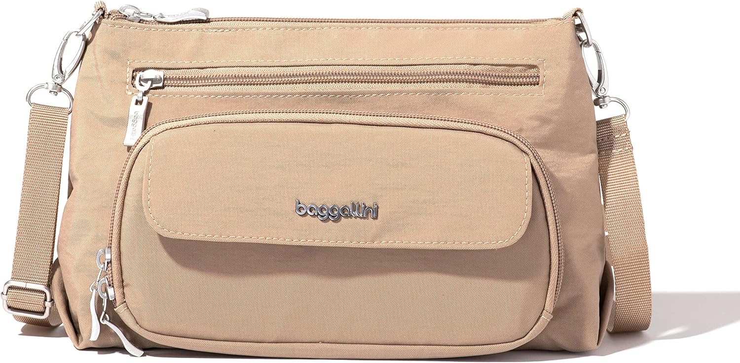 Baggallini Original Everyday Crossbody Bag for Women RFID Safe