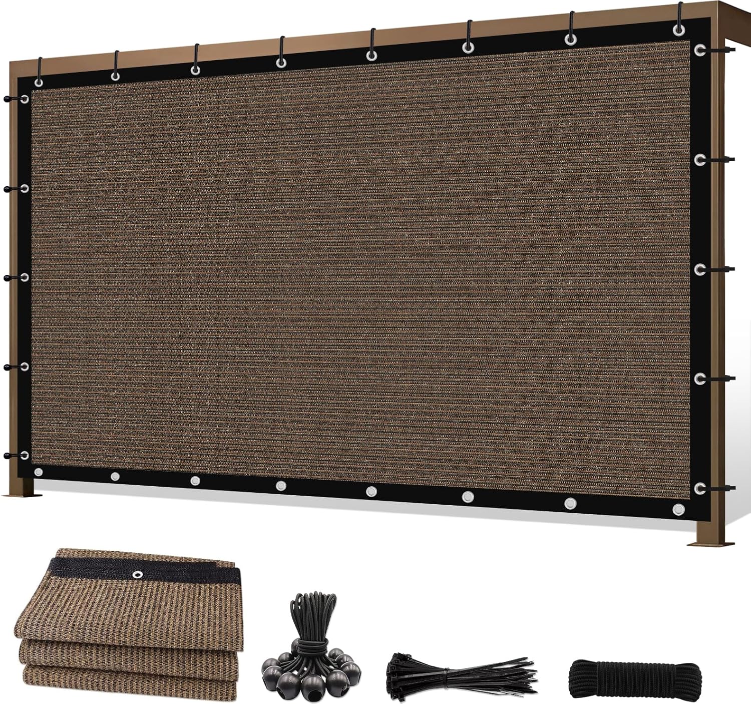 6ftX 16ft Sun Shade Cloth for Outdoor Patio Privacy Screen