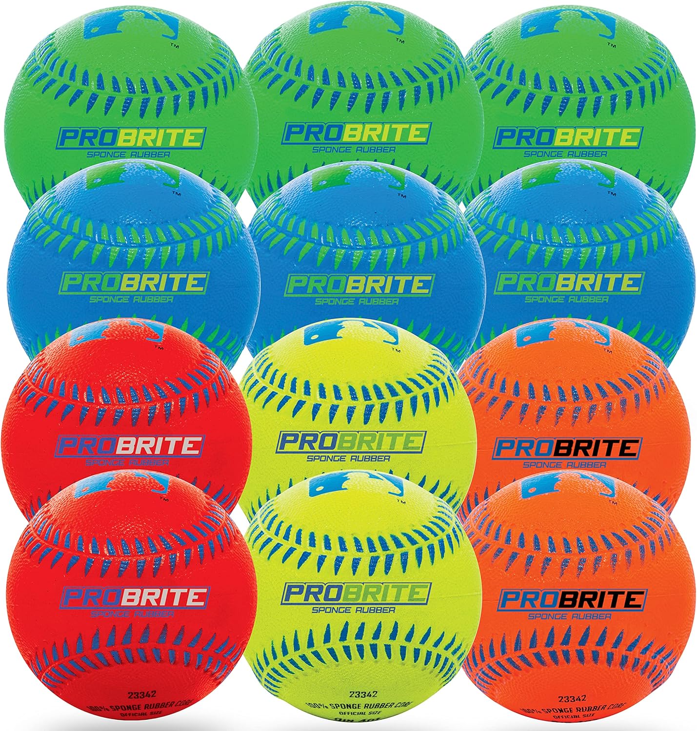 Franklin Sports Pro Brite Neon Rubber Teeball for Youth Players