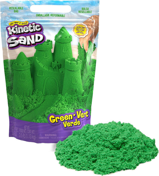 2.5lbs Moldable Green Kinetic Sand - Sensory Fun for Kids!