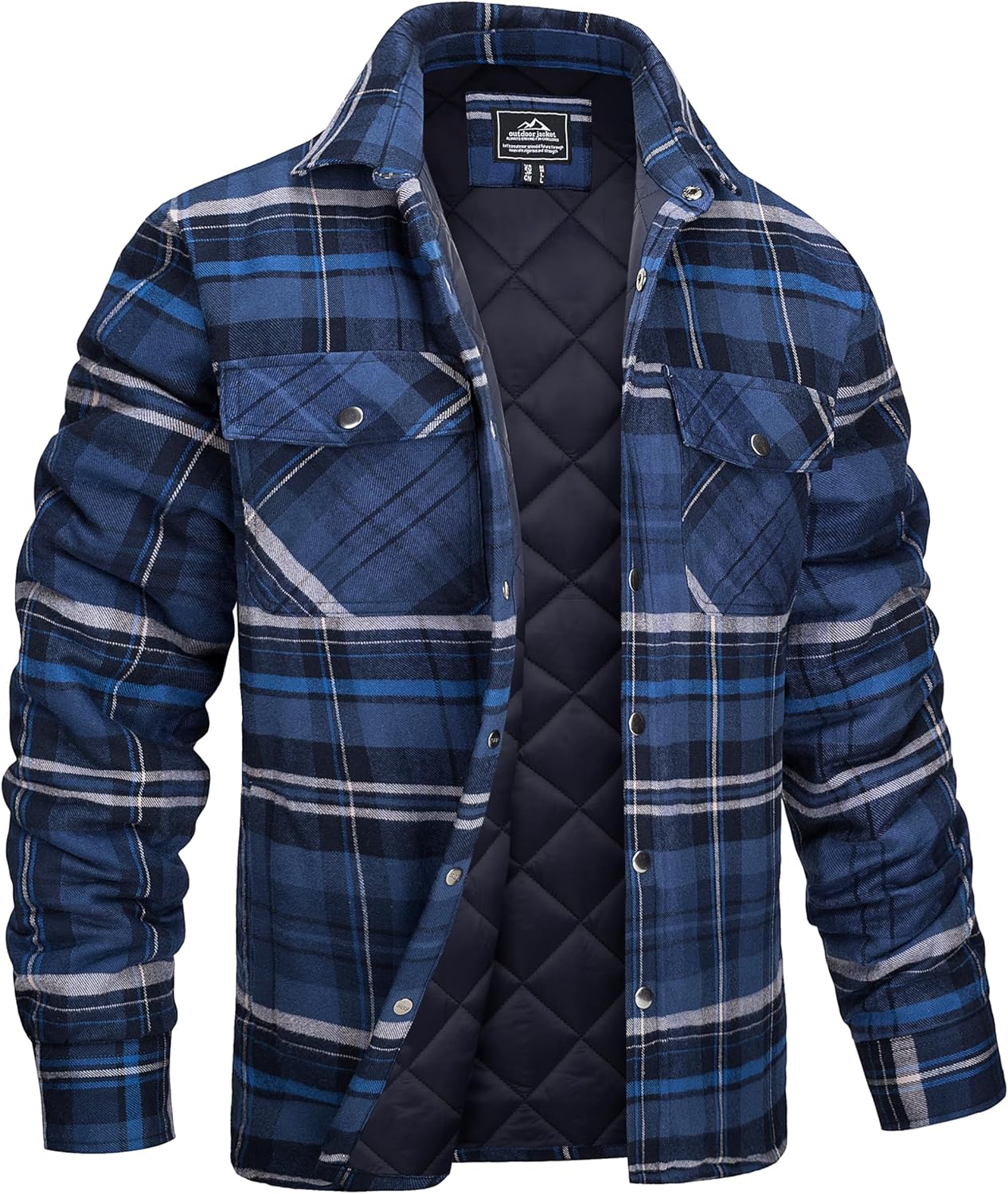 MAGCOMSEN Men's Flannel Shirt Jacket for Warm Winter Wear