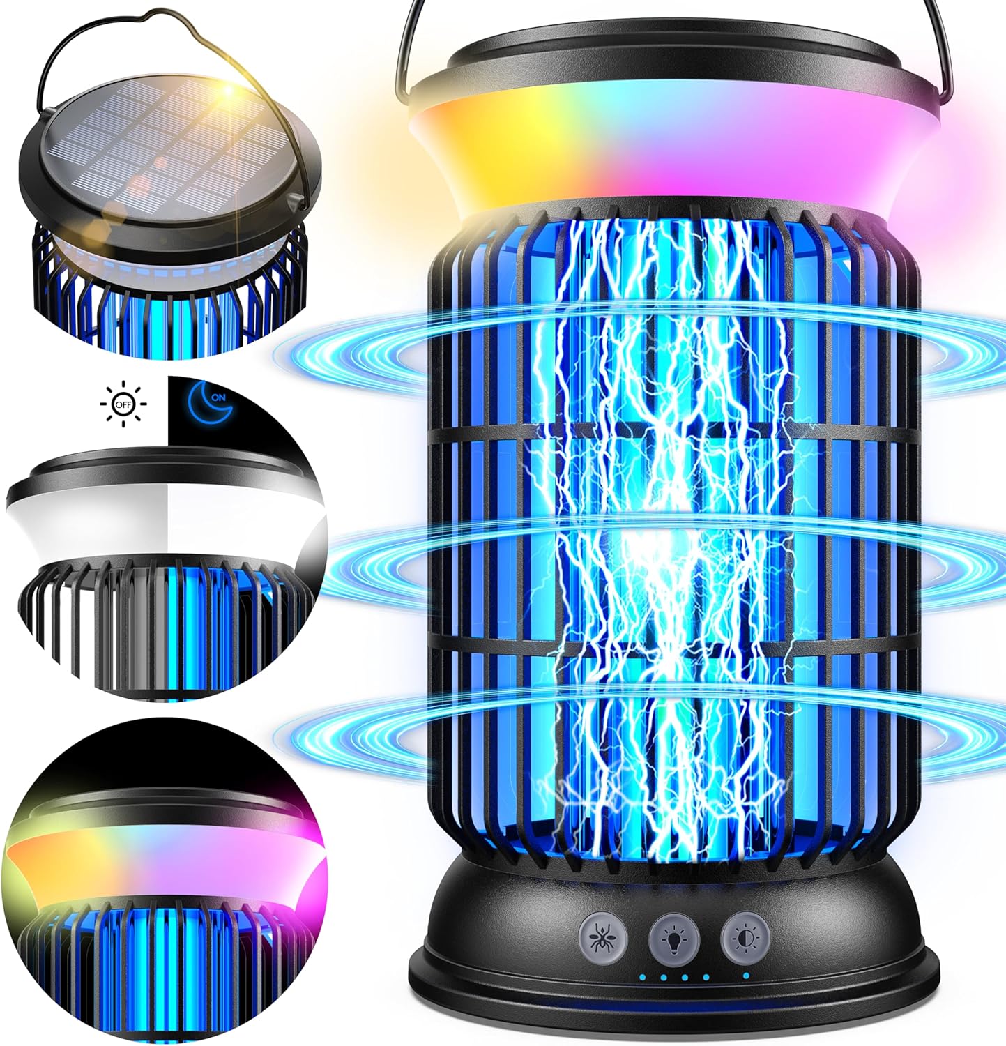 Solar Bug Zapper Outdoor Mosquito Zapper for Effective Insect Control