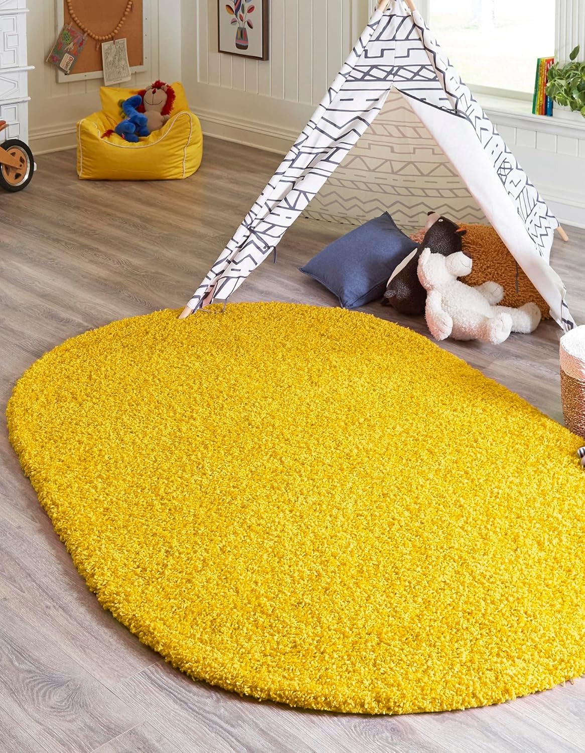Uber Cozy Solid Shag Collection Rug for Living Rooms and More