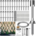 Wire Trellis 20-Set Kit with 2mm 98ft Stainless Cable - Wall Espalier