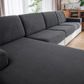 Couch Cushion Covers Chaise Cover for L-Shaped Sofas - Washable Fit