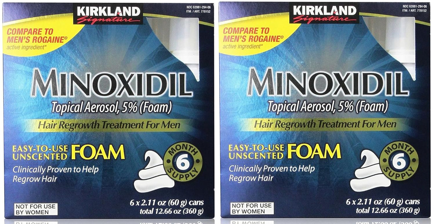 Kirkland Signature Minoxidil Foam for Men - 12.66 oz Total