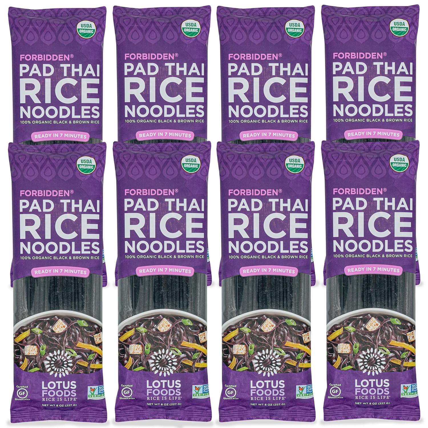 Organic Forbidden Rice Pad Thai Noodles - Gluten Free & Vegan