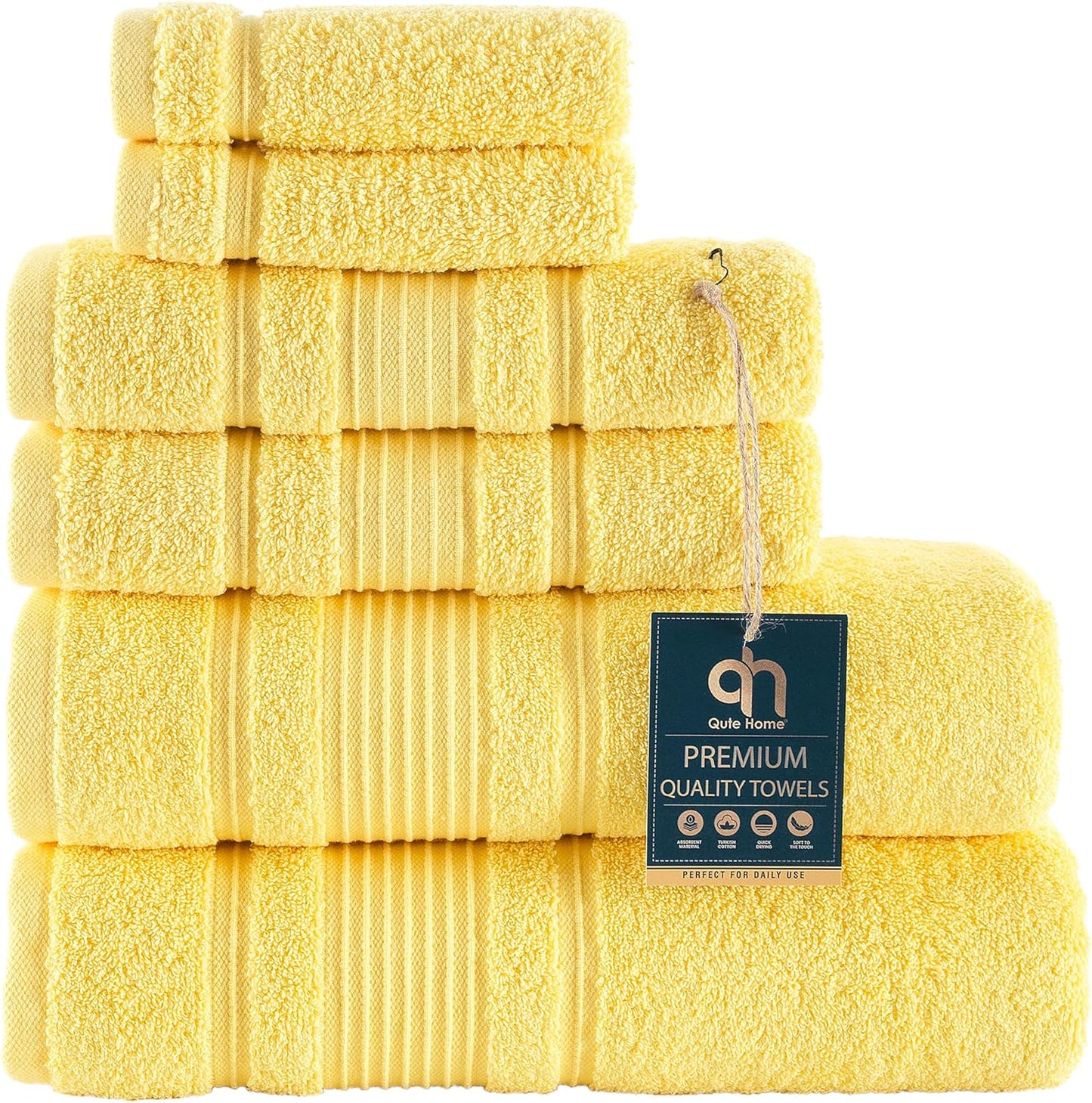 Premium Quality Turkish Cotton Bath Towels Set for Home Use