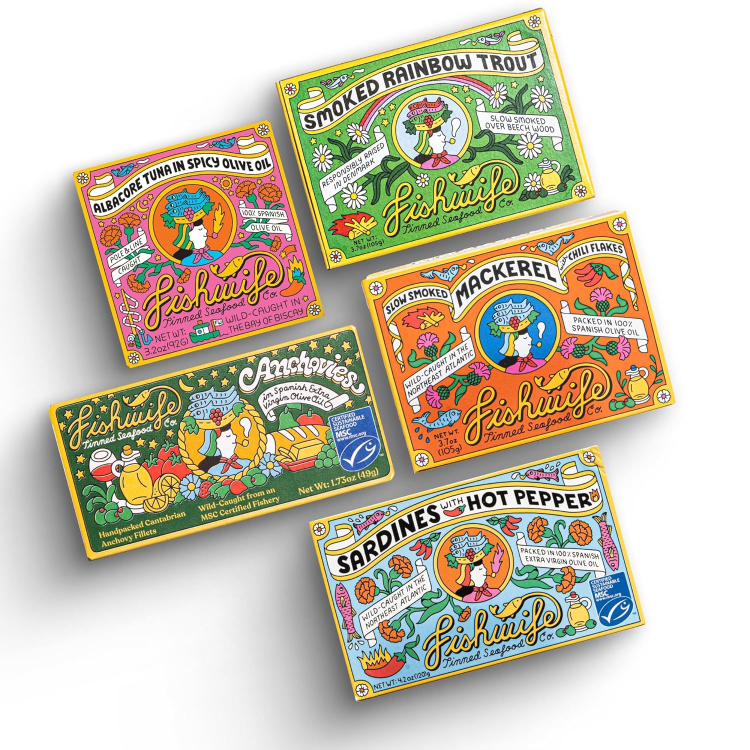 Fishwife Holiday Gift Set: Tinned Fish Variety for Gifting
