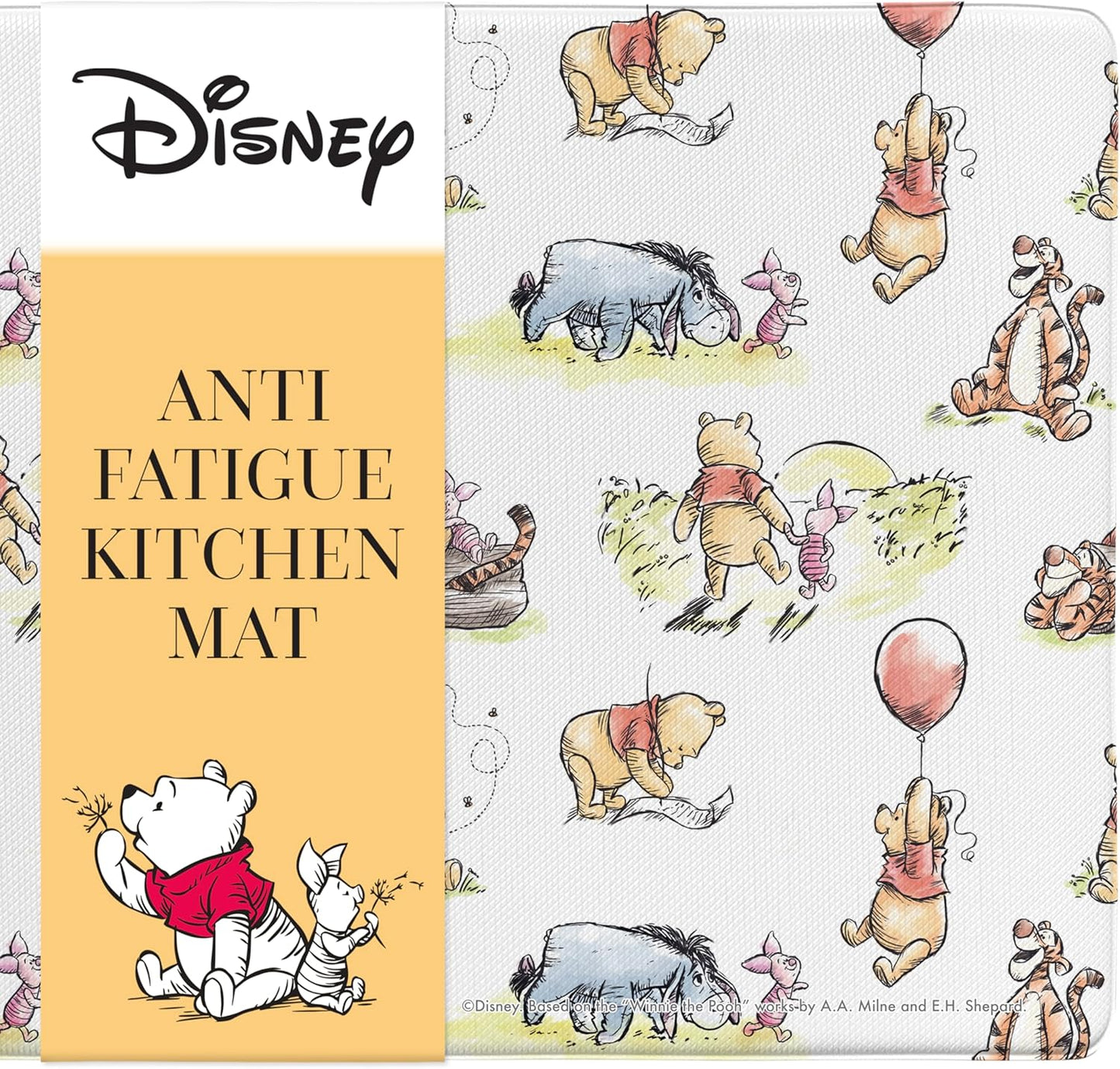 Disney Anti-Fatigue Kitchen Mats for Floor with Non-Slip Backing