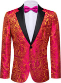 Barry. Wang Paisley Tuxedo Blazer - Lightweight One Button Sport Coat