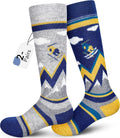 Merino Wool Ski Socks Kids 2 Pairs - Warm Thermal Snowboard Socks