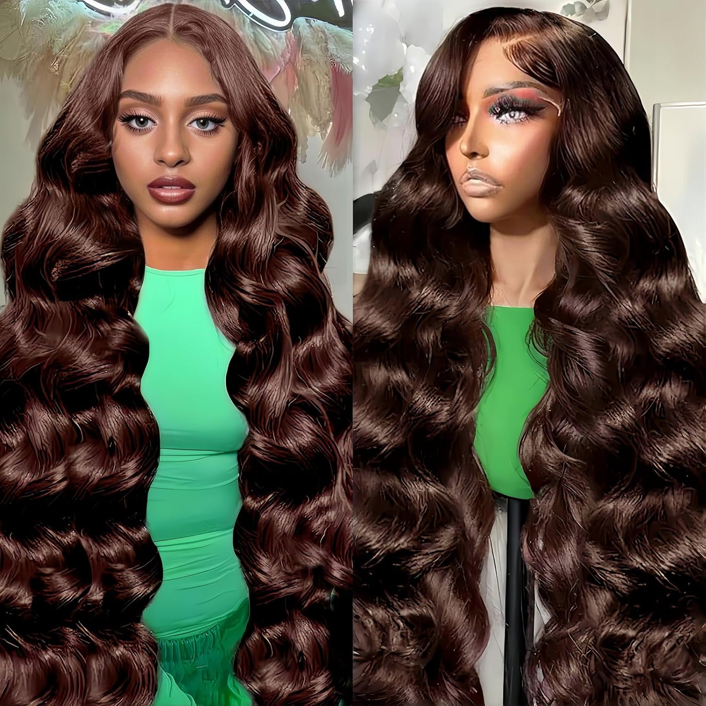 30 Inch Chocolate Brown Lace Front Wig for Stunning Looks